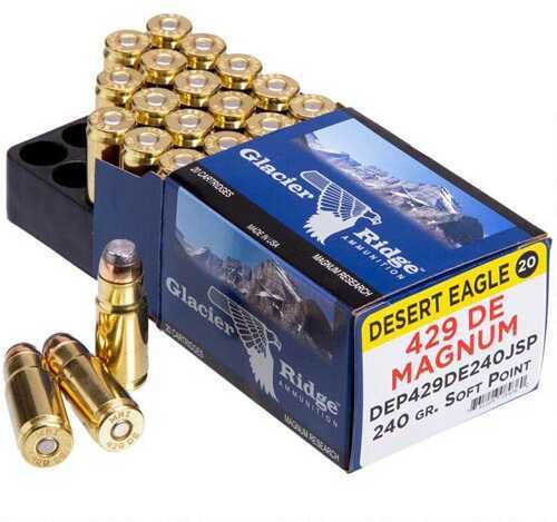 429 Desert Eagle 240 Grain Jacketed Soft Point 20 Rounds MAGNUM RESEARCH Ammunition